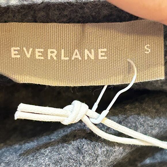 Everlane The Wool Blend Ribbed Crop Top Dark Gray Women Small NWT Stretch - Picture 4 of 9